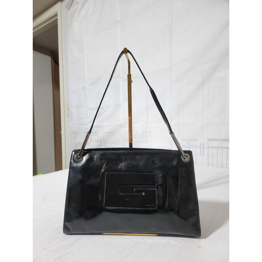 GUCCI Vintage G Square Tom Ford Era Shoulder Bag Black - Picture 4 of 15
